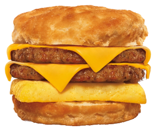 Double Sausage, Egg, & Cheese Biscuit
