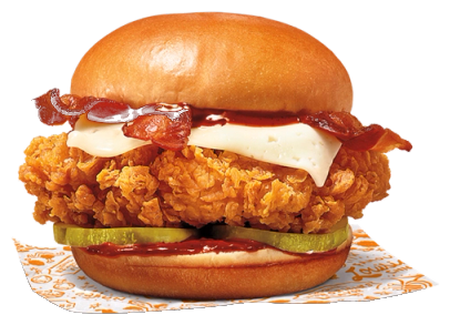 Honey BBQ Sandwich with Bacon and Cheese